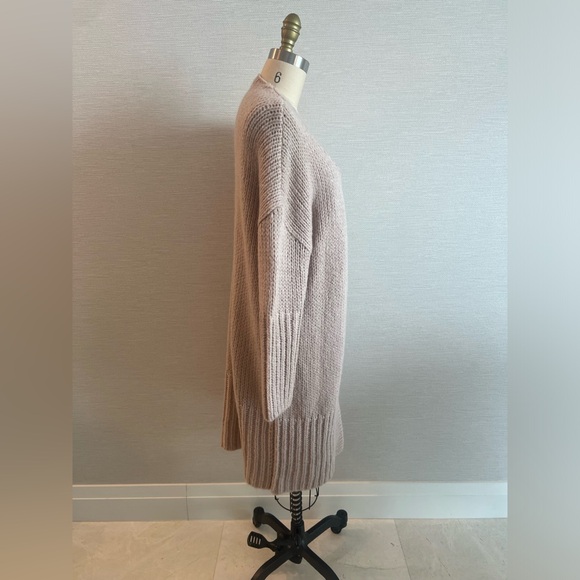 The SHANTY Corporation Blush Nude Duster Cardigan Chunky Knit Sweater Size Small - Picture 2 of 10